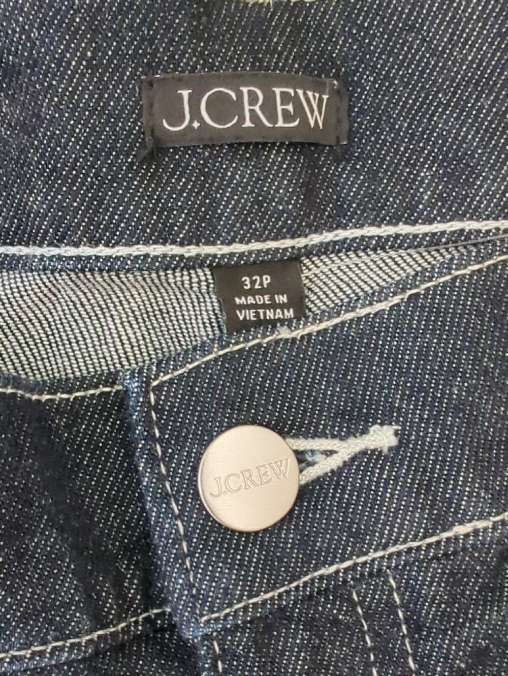 NWT J.Crew Petite Camp-Pocket Wide-Leg Jeans Dark Wash SIZE 32 PETITE - Picture 4 of 12